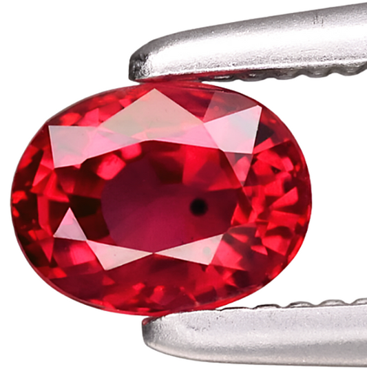 0.39CT SPLENDID OVAL CUT 100% NATURAL ORANGE RED RUBY