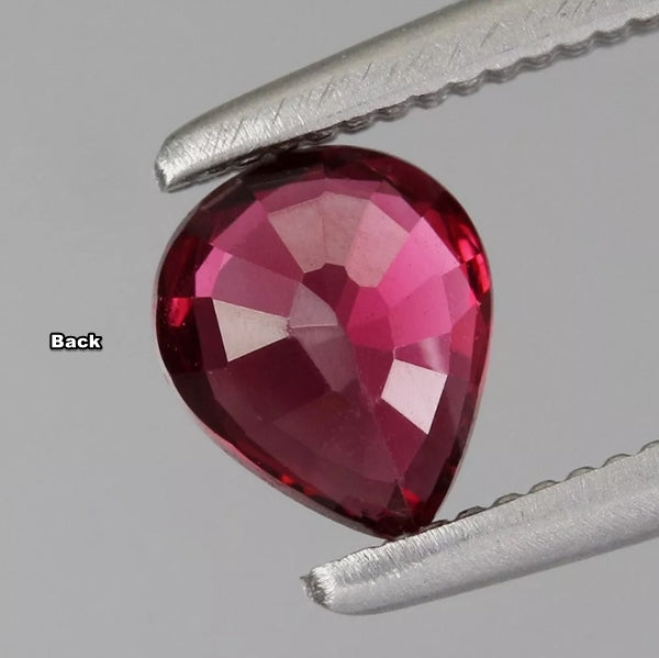 0.49CT SPLENDID PEAR CUT 100% NATURAL PURPLISH RED SPINEL