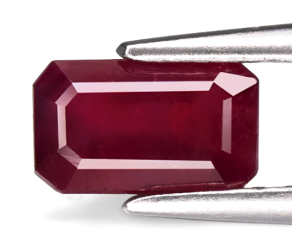 0.59CT SPLEDID OCTAGON CUT 100% NATURAL BLOOD RED RUBY