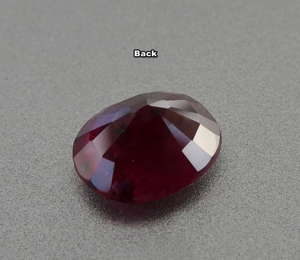 0.77CT SPLENDID OVAL CUT 100% NATURAL BLOOD RED RUBY