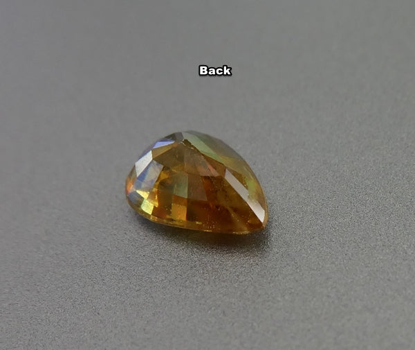 0.77CT SPLENDID PEAR CUT 100% NATURAL HONEY GREEN YELLOW SPHENE