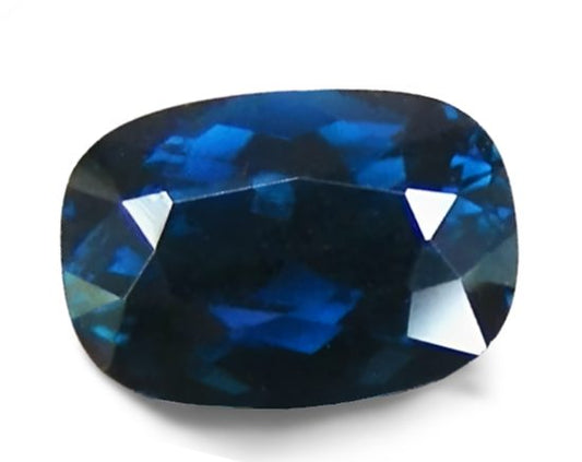 0.77CT VITREOUS CUSHION 100% NATURAL DEEP BLUE SAPPHIRE