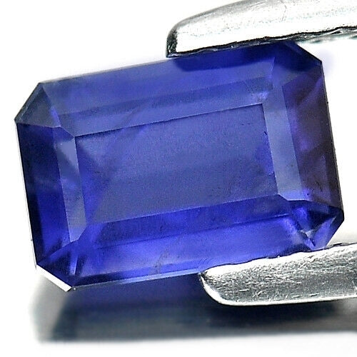 0.89CT SPLENDID OCTAGON 100% NATURAL ROYAL VIOLET BLUE IOLITE