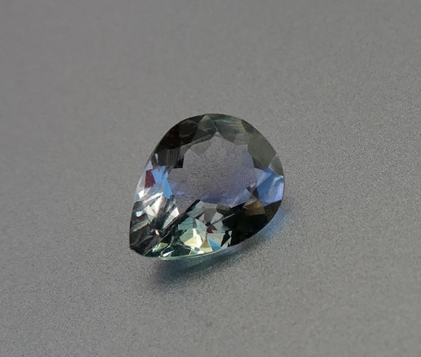 0.99CT SPLENDID PEAR CUT 100% NATURAL VIOLET GREEN BLUE TANZANITE