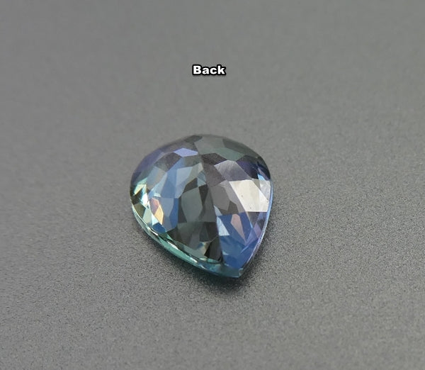 0.99CT SPLENDID PEAR CUT 100% NATURAL VIOLET GREEN BLUE TANZANITE