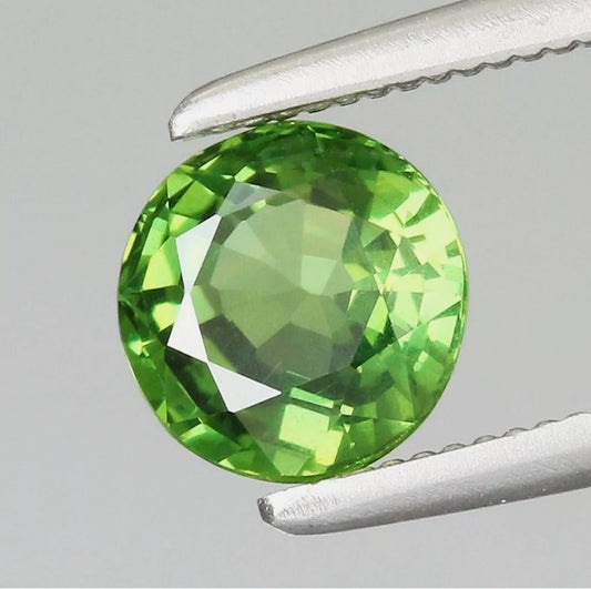 0.99CT SPLENDID ROUND 100% NATURAL GREEN SAPPHIRE