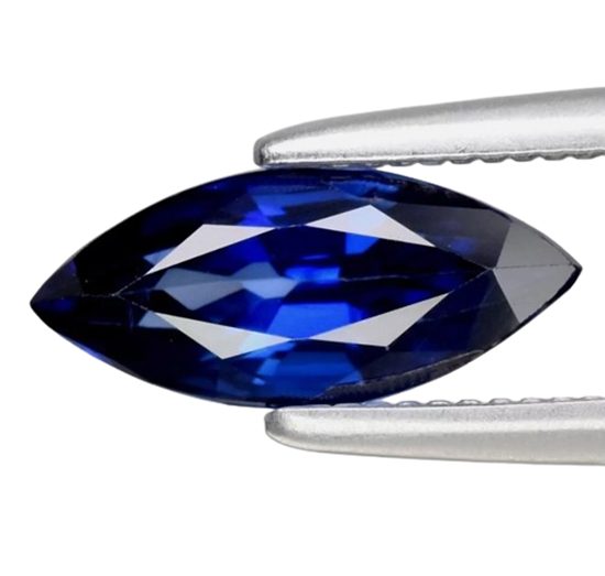 1.00CT SPLENDID MARQUISE 100% NATURAL RICH BLUE CEYLON SAPPHIRE