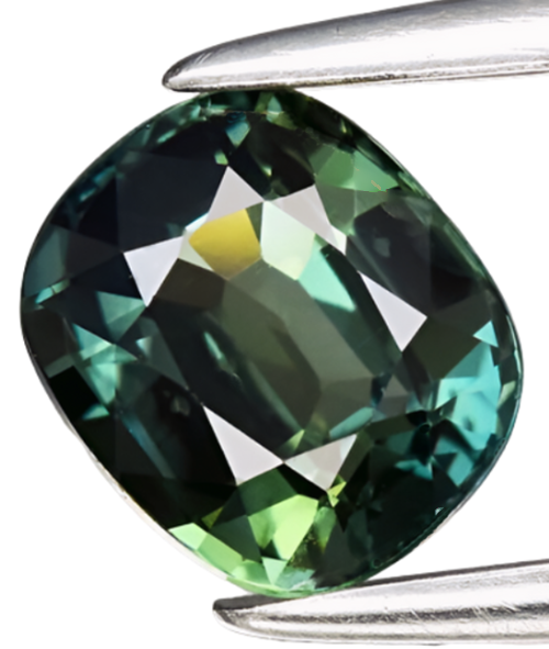 1.02CT EXCELLENT CUSHION CUT 100% NATURAL GREEN BLUE SAPPHIRE