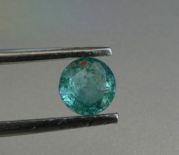 1.02CT SPLENDID ROUND CUT 100% NATURAL COLUMBIAN EMERALD