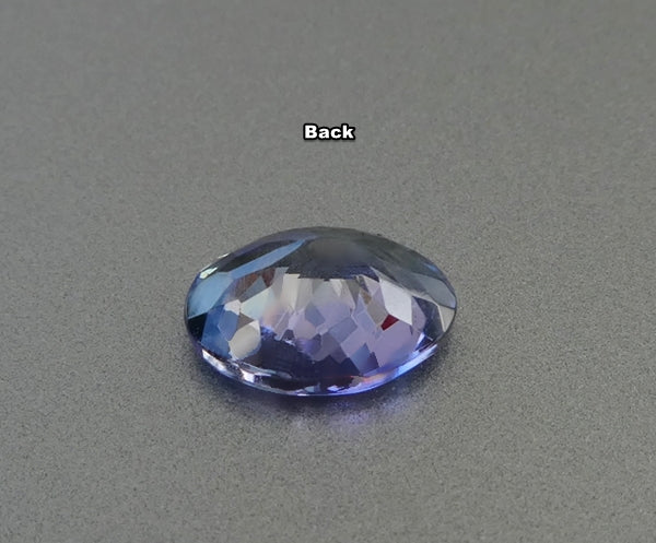 1.09CT UNHEATED GORGEOUS OVAL 100% NATURAL VIOLET BLUE TANZANITE