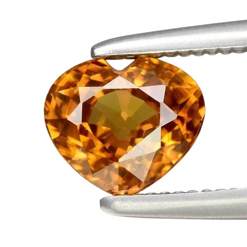 1.09CT SPARKLING HEART CUT 100% NATURAL YELLOW ZIRCON