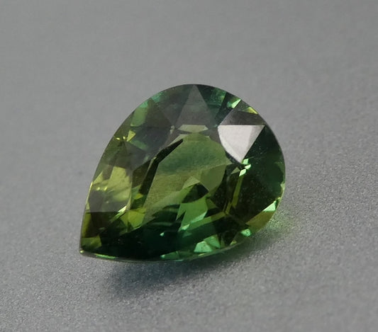 1.20CT SPLENDID GLOWING PEAR CUT 100% NATURAL BLUE GREEN SAPPHIRE