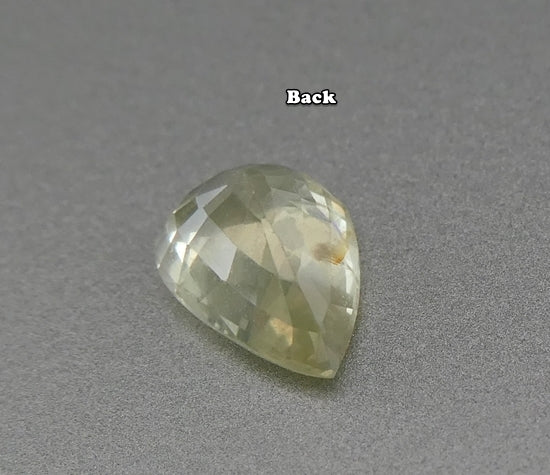 1.24CT UNHEATED PEAR CUT 100% NATURAL LIGHT YELLOW SAPPHIRE