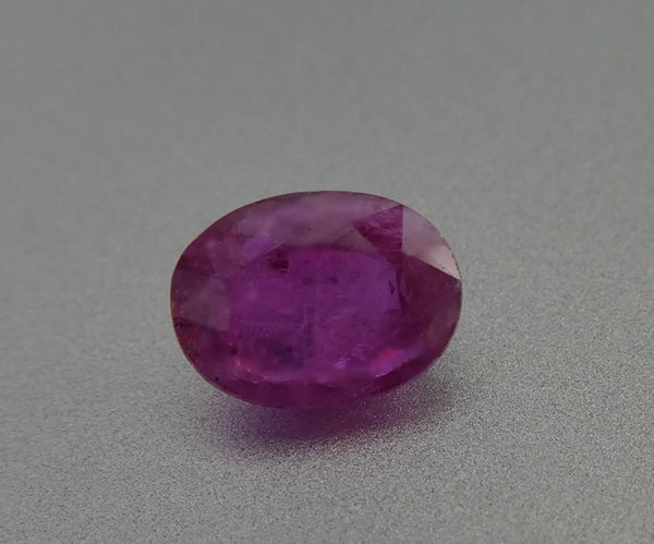 1.24CT SPLENDID OVAL CUT PINKISH RED 100% NATURAL RUBY