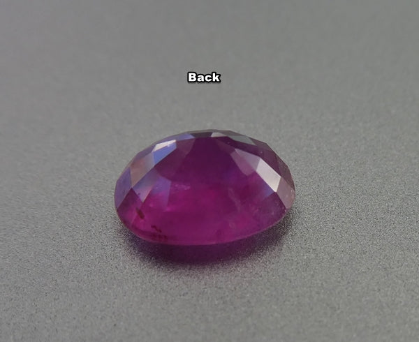 1.24CT SPLENDID OVAL CUT PINKISH RED 100% NATURAL RUBY