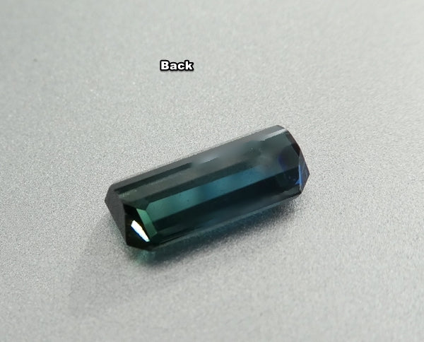 1.27CT EXCELLENT OCTAGON 100% NATURAL GREEN BLUE TOURMALINE