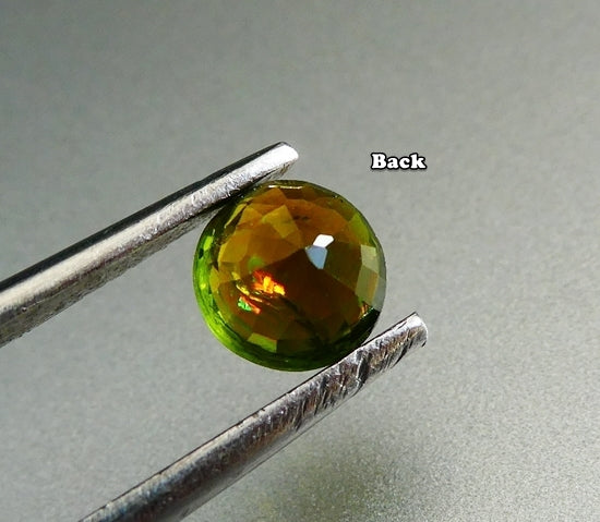 1.36CT 非加熱ラウンドカット 100% 天然グリーントルマリン