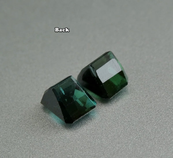 1.36CT RARE EXCELLENT OCTAGON 100% NATURAL GREEN BLUE TOURMALINE PAIR