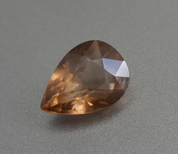 1.49CT UNHEATED PEAR CUT 100% NATURAL ORANGE BROWN SAPPHIRE