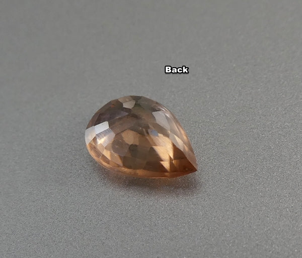 1.49CT UNHEATED PEAR CUT 100% NATURAL ORANGE BROWN SAPPHIRE