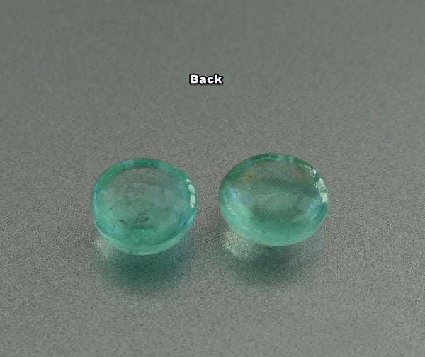 1.50CT SPLENDID ROUND CAB 100% NATURAL GREEN EMERALD PAIR