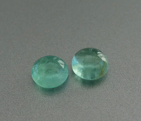 1.50CT SPLENDID ROUND CAB 100% NATURAL GREEN EMERALD PAIR