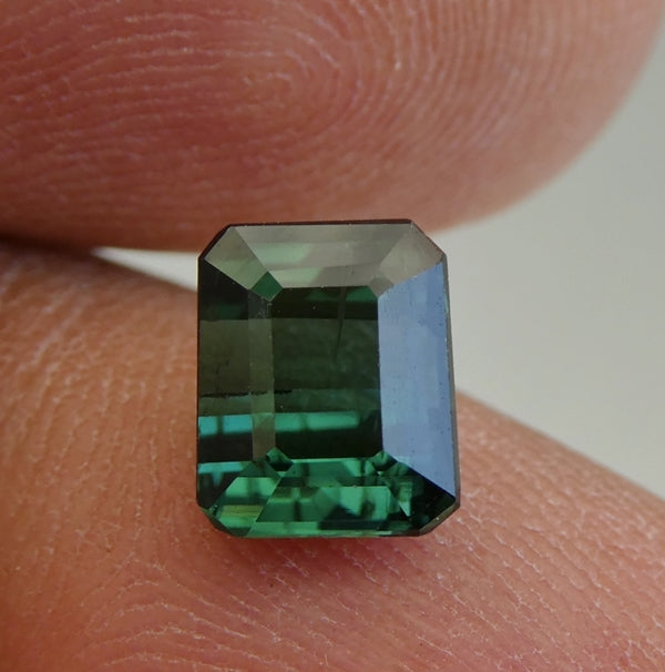 1.63CT SPLENDID OCTAGON 100% NATURAL GREEN BLUE TOURMALINE