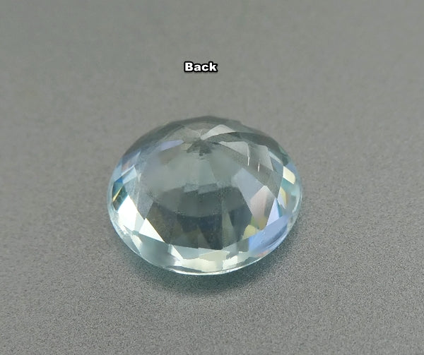 1.70CT CERTIFIED UNTREATED ROUND 100% NATURAL GREENISH BLUE AQUAMARINE