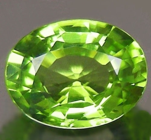 1.75CT SPLENDID OVAL CUT 100% NATURAL BRILLIANT GREEN PERIDOT