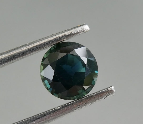 1.75CT 素晴らしいラウンドカット 100% 天然ブルーグリーン サファイア