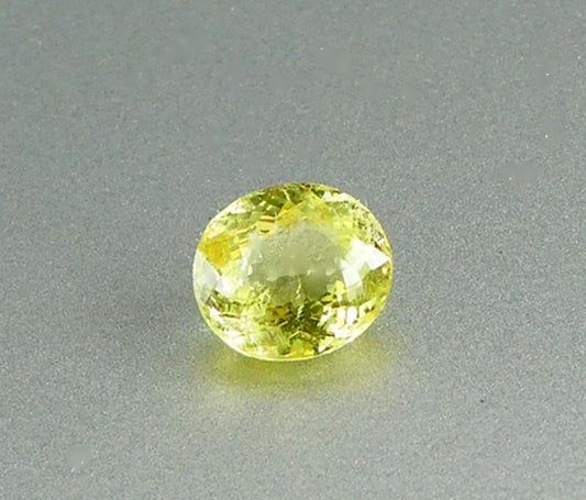 1.93CT UNHEATED OVAL CUT 100% NATURAL LEMON YELLOW TOURMALINE