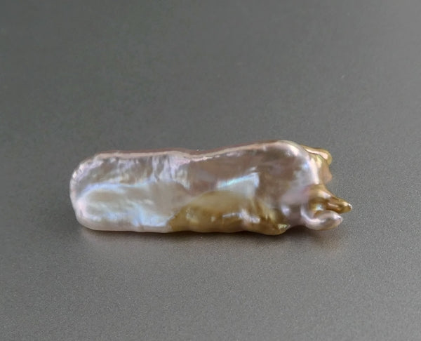 12.12CT 本物の優れたビッグピンクゴールドグレー日本産霞ケシパール