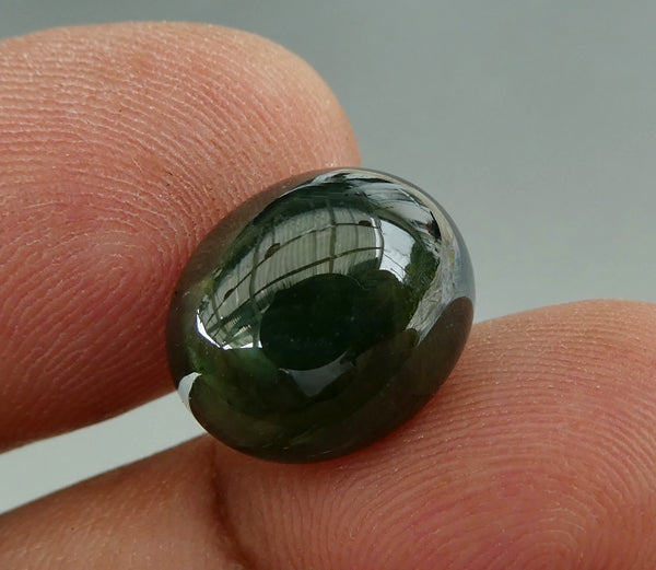 12.59CT SPLENDID HUGE OVAL CAB NATURAL BLUEISH GREEN SAPPHIRE