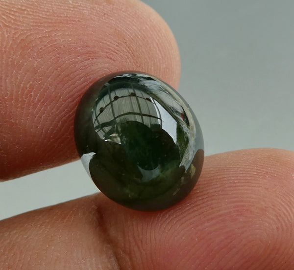 12.59CT SPLENDID HUGE OVAL CAB NATURAL BLUEISH GREEN SAPPHIRE