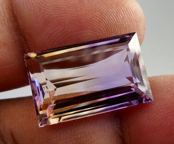 17.01CT UNHEATED EXCELLENT HUGE 100% NATURAL YELLOW PURPLE AMETRINE