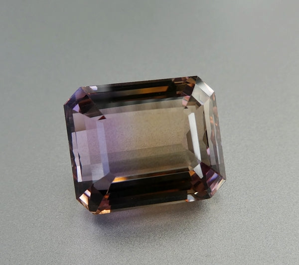 17.59CT UNHEATED OCTAGON CUT 100% NATURAL PURPLE YELLOW AMETRINE