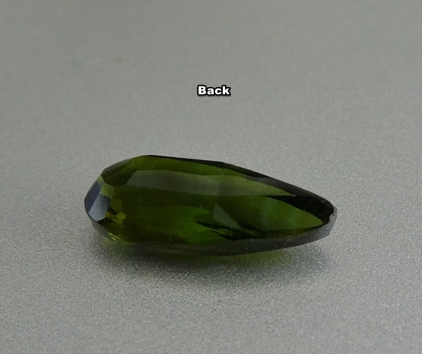 2.03CT UNHEATED PEAR CUT 100% NATURAL FOREST GREEN TOURMALINE