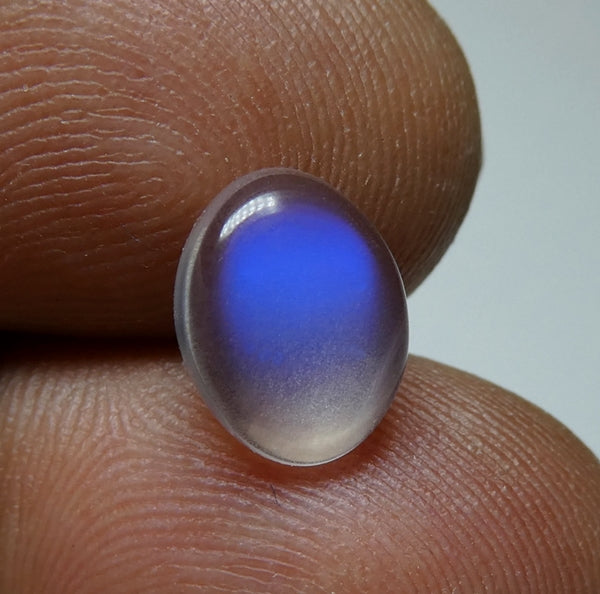 2.11CT UNHEATED BEAUTIFUL OVAL 100% NATURAL BLUE FLASH MOONSTONE