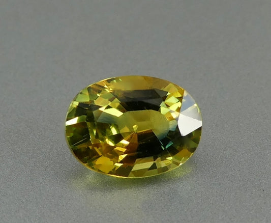 2.12CT SPLENDID OVAL CUT 100% NATURAL CERTIFIED BLUE GREEN YELLOW SAPPHIRE