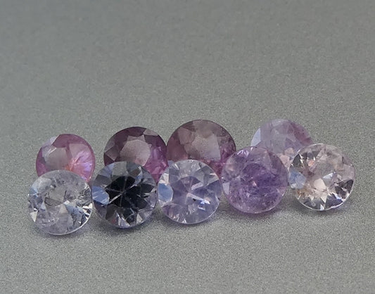 2.24CT EXCELLENT ROUND CUT 100% NATURAL MULTI-COLOUR SPINEL LOT