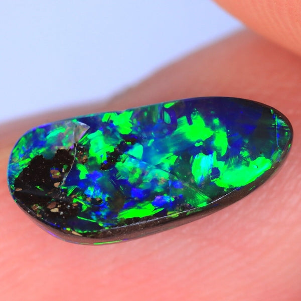 2.27CT UNHEATED EXCELLENT 100% NATURAL AUSTRALIAN BLACK BOULDER OPAL