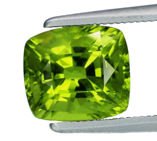 2.47CT SPLENDID CUSHION 100% NATURAL BRILLIANT GREEN PERIDOT