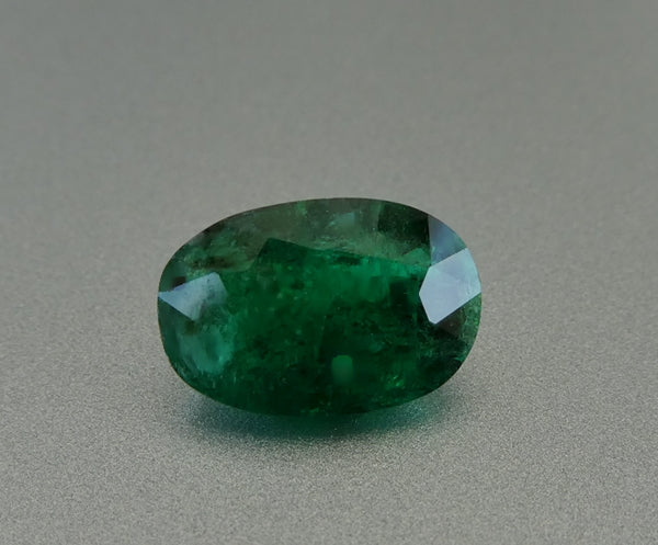 2.70CT SPLENDID BIG OVAL CUT 100% NATURAL FOREST GREEN EMERALD