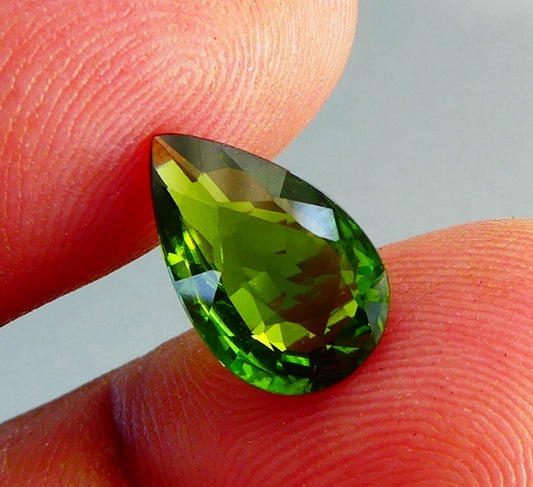 2.72CT UNHEATED SPLENDID HUGE PEAR 100% NATURAL GREEN TOURMALINE