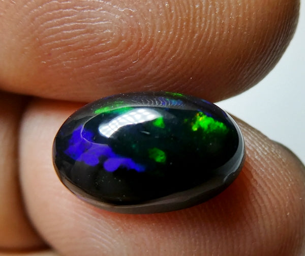 2.90CT UNHEATED RAINBOW STUNNER FLASHING 100% NATURAL ROUND BLACK OPAL