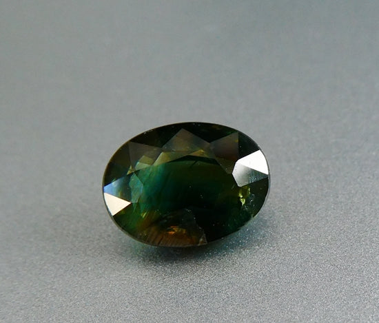 2.92CT UNHEATED BIG OVAL CUT 100% NATURAL BLUISH GREEN SAPPHIRE