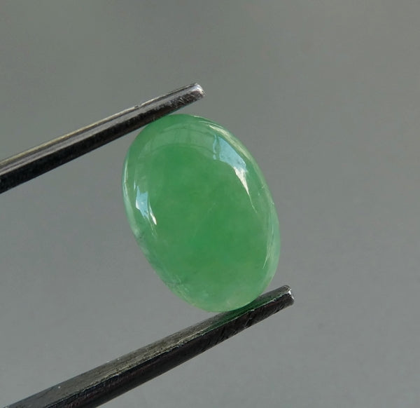 2.95CT UNTREATED OVAL 100% NATURAL A GRADE GREEN JADEITE