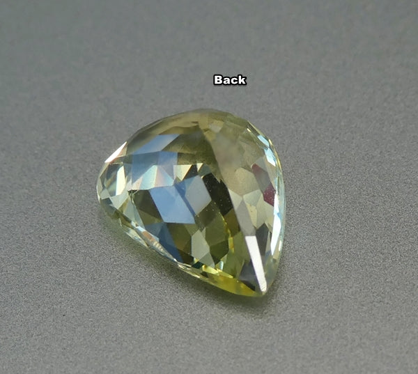 2.98CT スプレンディッド ペアカット 100% 天然 (イエロー エメラルド) ゴールデン イエロー ベリル