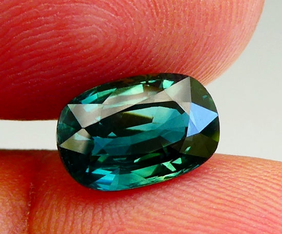 3.04CT EXCELLENT OVAL CUT TEAL BLUE SAPPHIRE