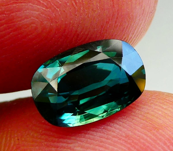 3.04CT EXCELLENT OVAL CUT TEAL BLUE SAPPHIRE